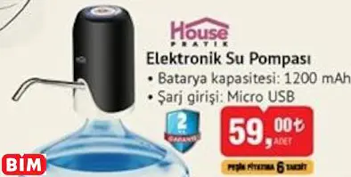 HOUSE PRATİK ELEKTRONİK SU POMPASI HOUSE PRATİK ELEKTRONİK SU POMPASI